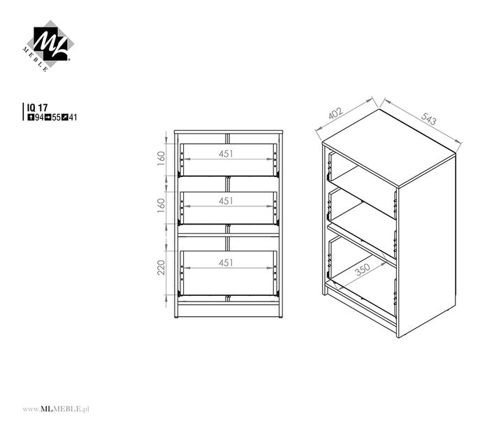 Komoda IQ 17 (zelená)