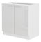 Dolní kuchyňská skříňka Lavera 80 D 2F BB (bílá + lesk bílý)