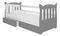 Dětská postel 160x75 cm Lenka (s roštem a matrací) (bílá + šedá)