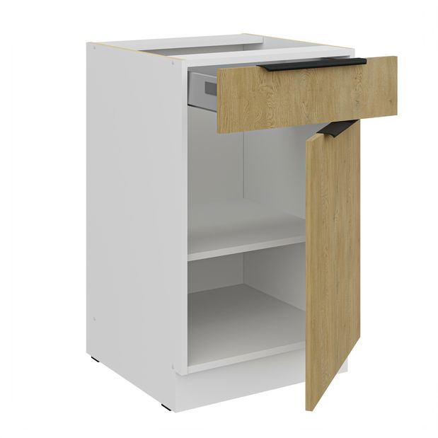 Dolní kuchyňská skříňka Carminia 50 D 1F 1S BB PREMIUM BOX (dub cremona + bílá)