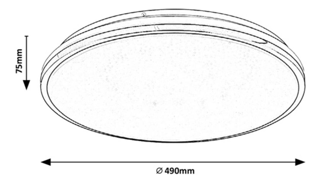 Stropní multifunkční svítidlo Babefit HERO 3478 (chromová + bílá)