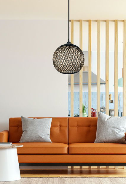 Stropní svítidlo Clamonerta 2 (hnědá + ecru + černá)