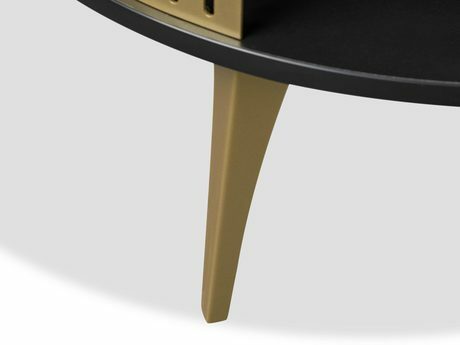 Konferenční stolek Mezanoa Gold (zlatá + mramor bílý)