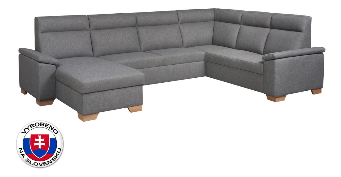 Rohová sedací souprava U BRW San Remo U Područka A (hnědá) (L) *dárek ZDARMA