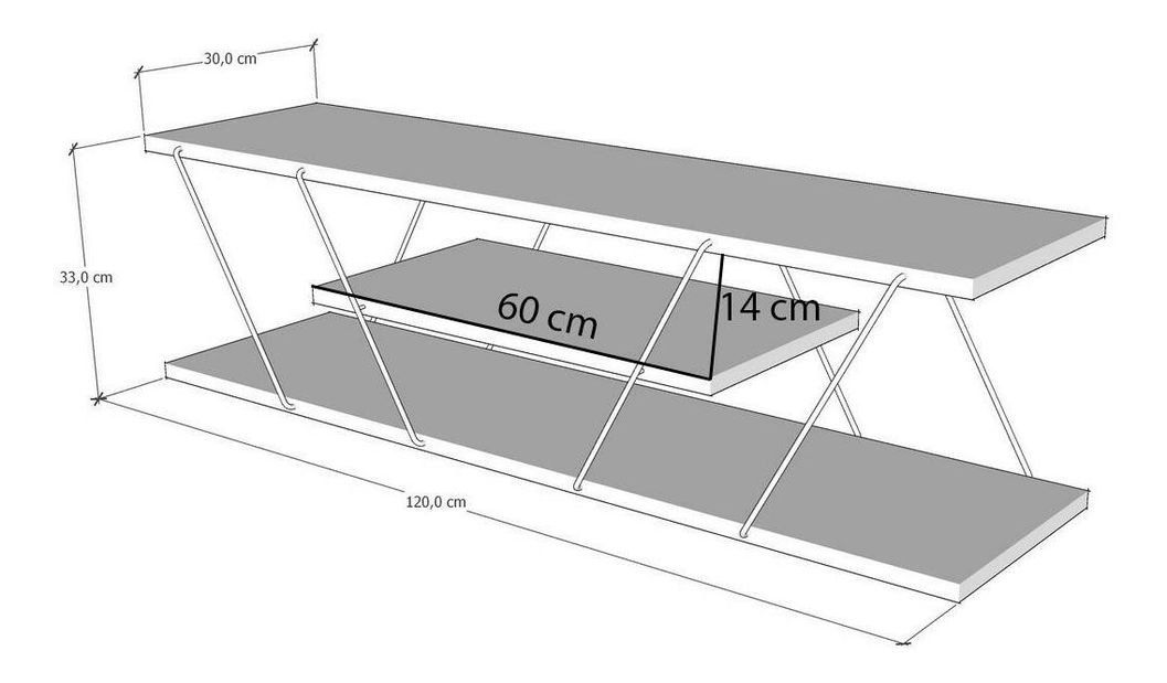 TV stolek/skříňka Cana (černý mramor)