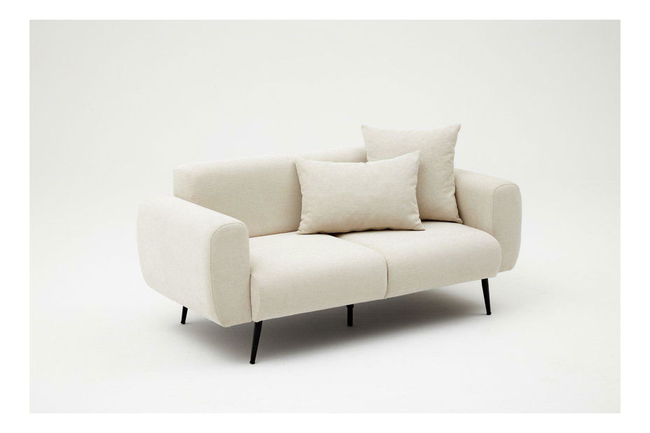 Pohovka dvousedačka Slider (krémová + černá)