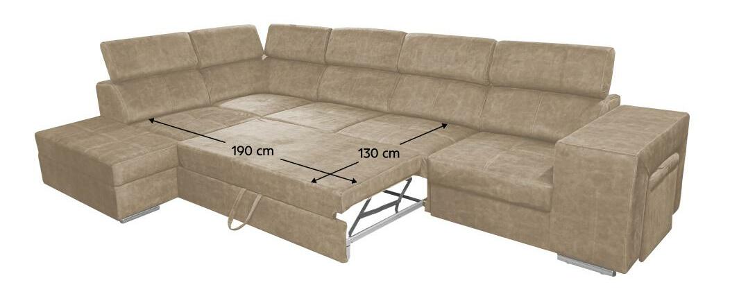 Rohová sedací souprava Maiga BIG (béžová) (levá)