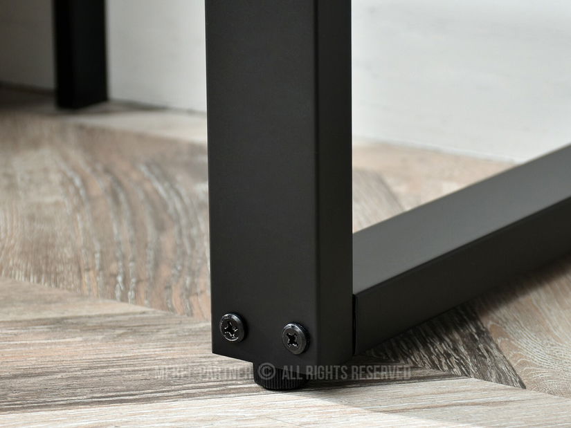 Konzolový stolek Ines (černé dřevo + černá)