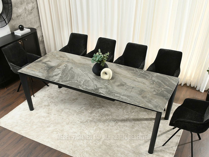 Jídelní stůl Telefonico (mramor + černá)