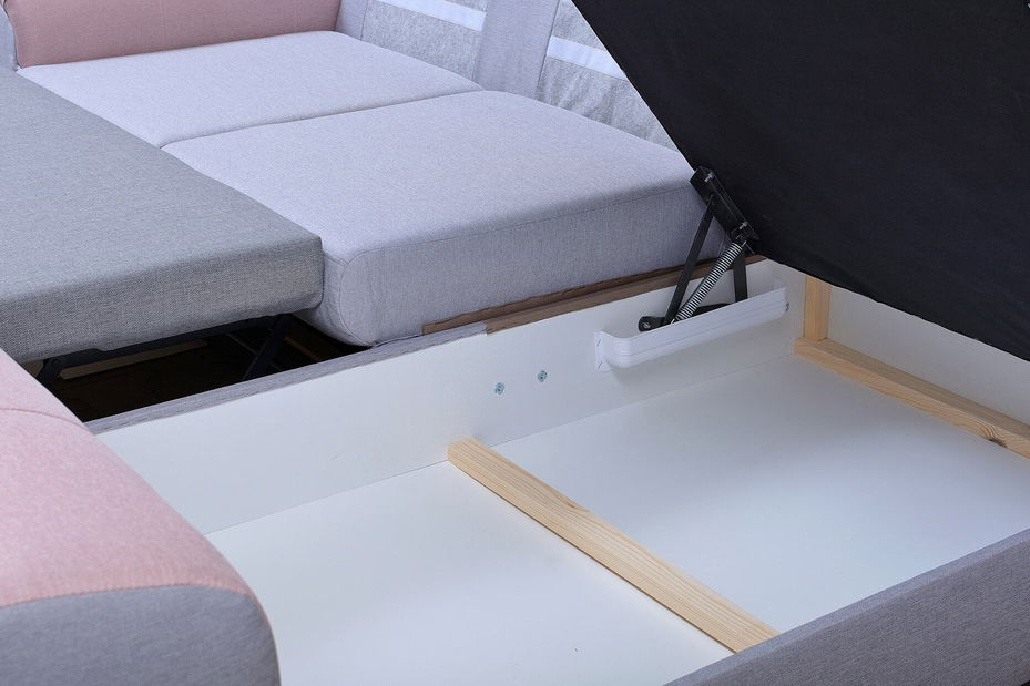 Rohová sedací souprava Wen (zelená + žlutá) (L)