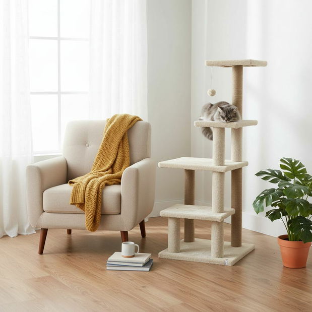 Škrabadlo pro kočky Alesa (béžová)