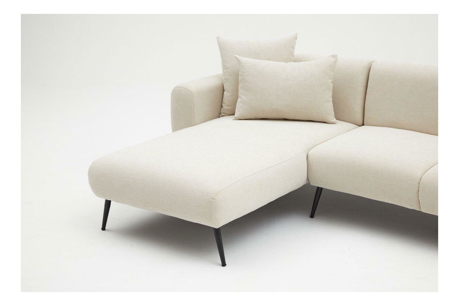 Rohová sedací souprava Slider (L) (krémová)