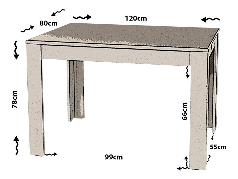  Jídelní stůl Signal 120 (pro 4 osoby) (dub)