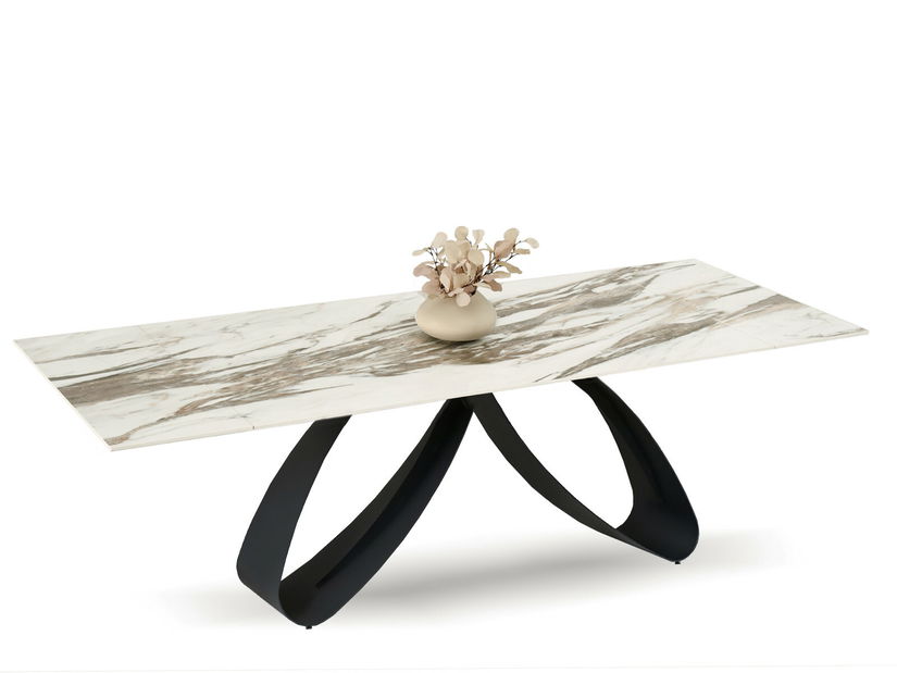 Jídelní stůl Pagina (mramor + černá)