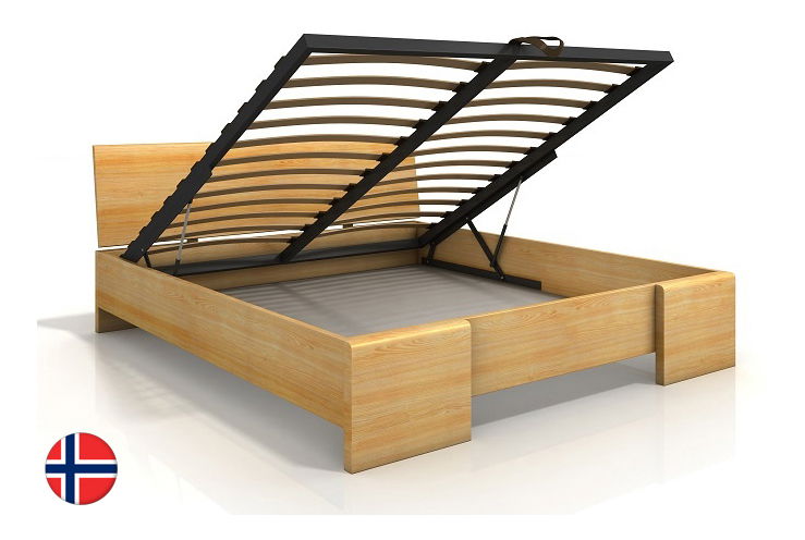 Jednolůžková postel 120 cm Naturlig Blomst High BC (borovice) (s roštem)