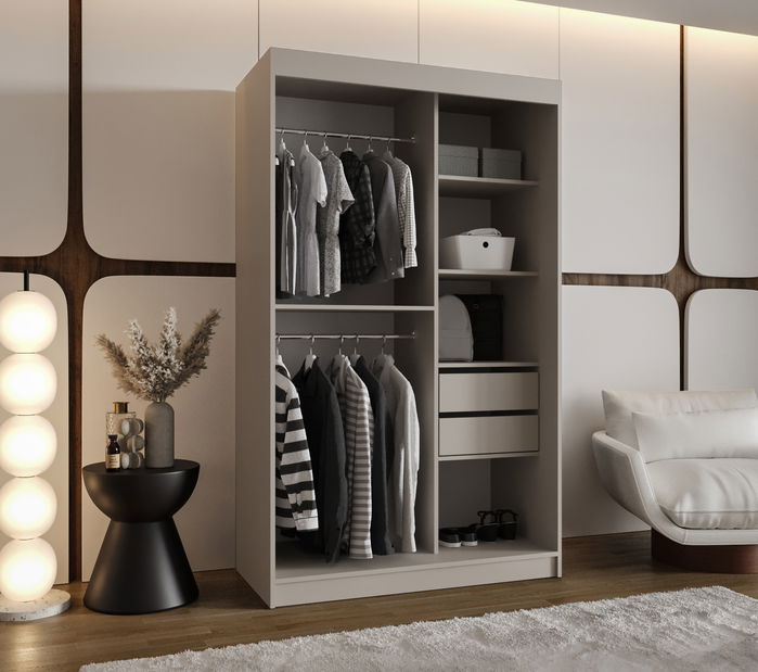 Šatní skříň 120 cm Spock (kašmír)