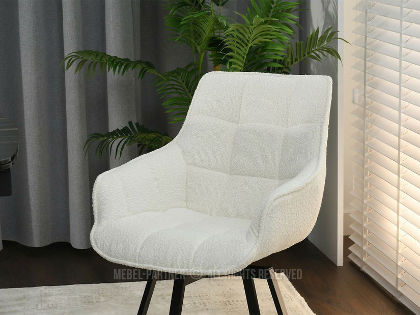 Židle Aranbura (krémová + černá)