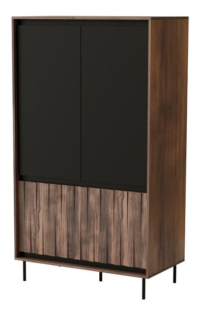 Šatní skříň Sting S1 (ořech + černá)