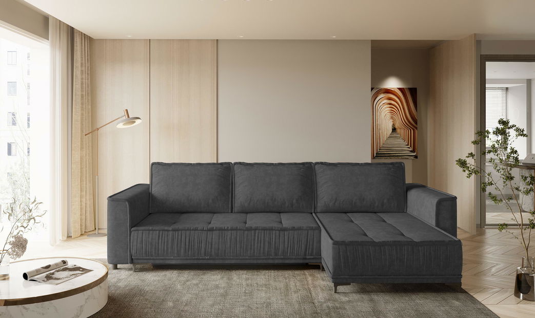 Rohová sedačka Darandenos S (tmavě šedá) (P)