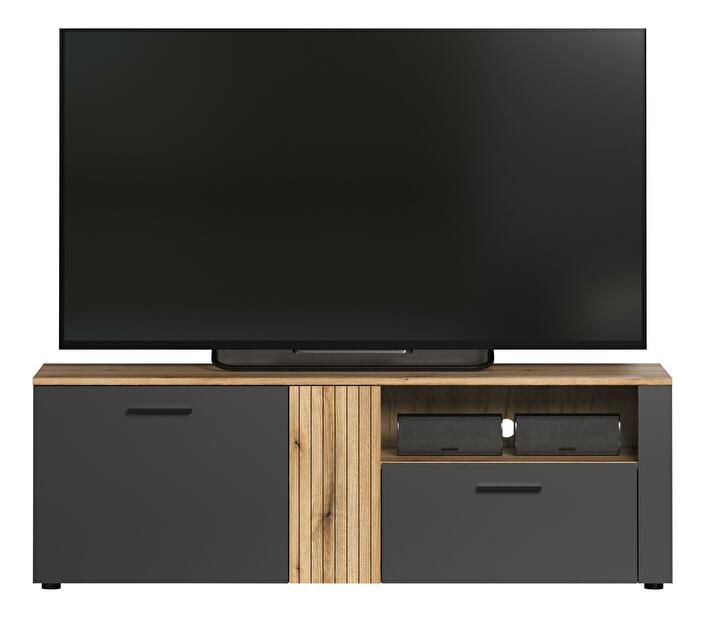TV skříňka Esferas (grafit + dub evoke)