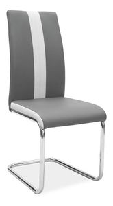 Jídelní židle Harold (šedá + chromová)
