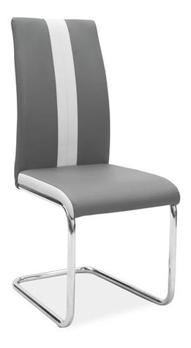 Jídelní židle Harold (šedá + chromová)