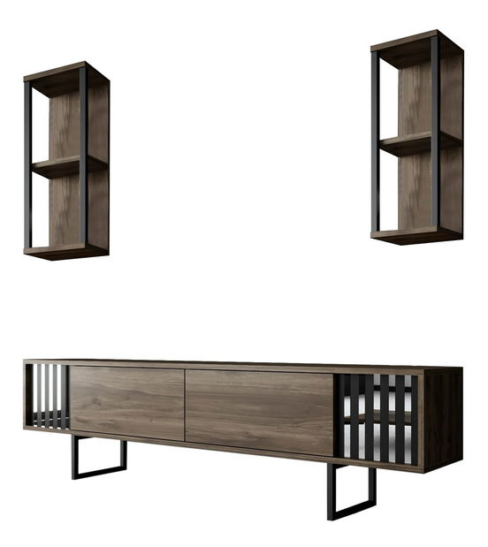 Obývací stěna Chromatic (Ořech + Černá)