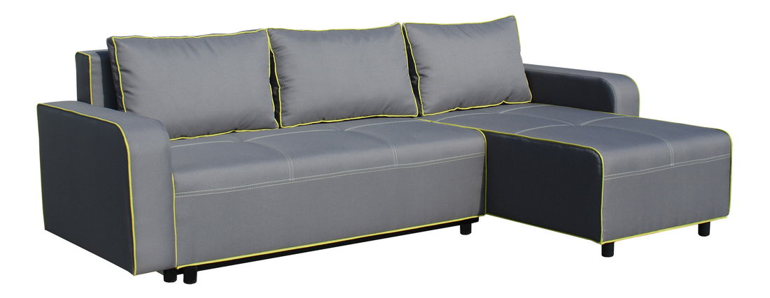 Rohová sedací souprava BRW Black 2 (šedá) (P)