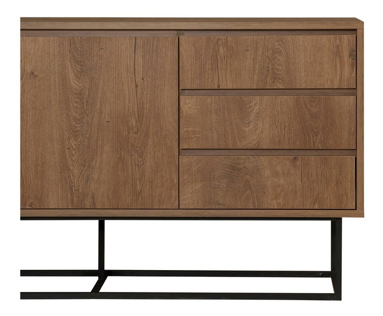 Souprava nábytku do obývacího pokoje Laxi 4 (ořech + černá)