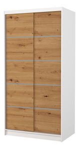 Šatní skříň Remea (bílá + dub artisan)