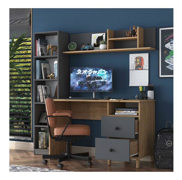 PC stolek Haiti 115 (ořech + antracit)