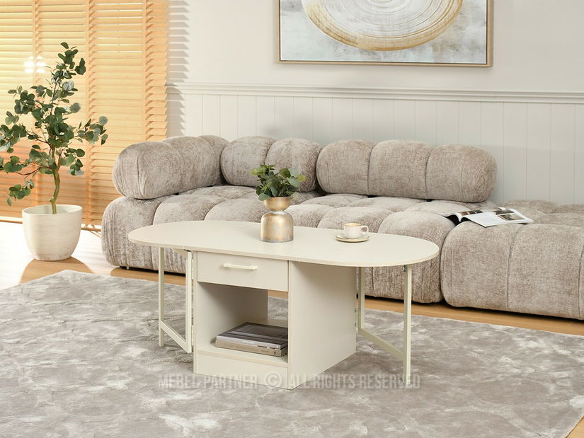 Konferenční stolek Entrana (krémová)