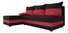 Rohová sedací souprava Harmony L (černá + červená) (L)