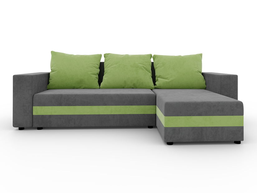 Rohová sedací souprava Simpney (šedá + zelená) (P)