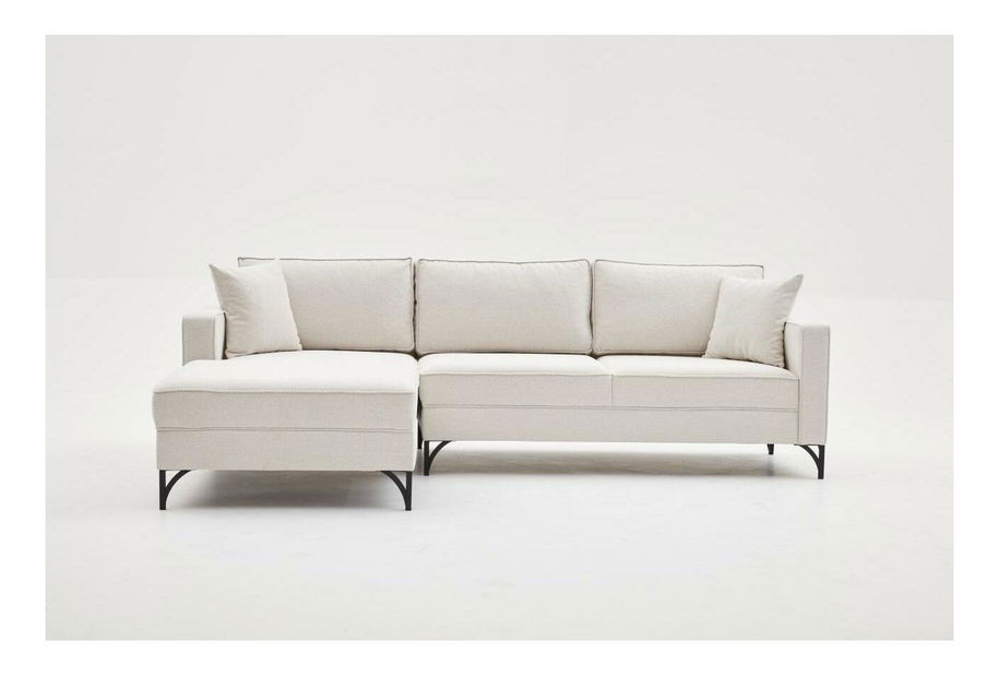 Rohová sedací souprava Brenen (L) (krémová + černá)