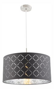 Závěsné svítidlo Kidal 15228H (klasické) (nikl + šedá)