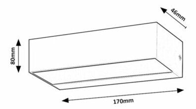 Venkovní nástěnná LED svítilna Halden (bílá + černá)