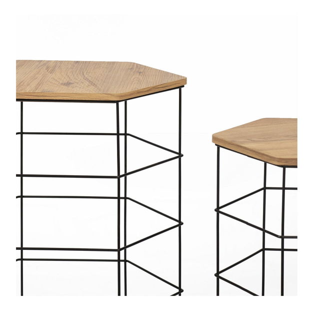 Konferenční stolek Lusamu (dub + černá)