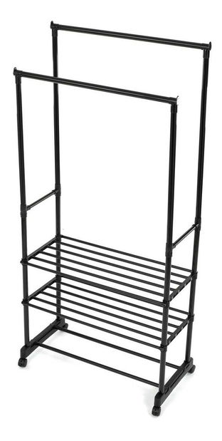 Věšák na kolečkách Ganaban (černá)