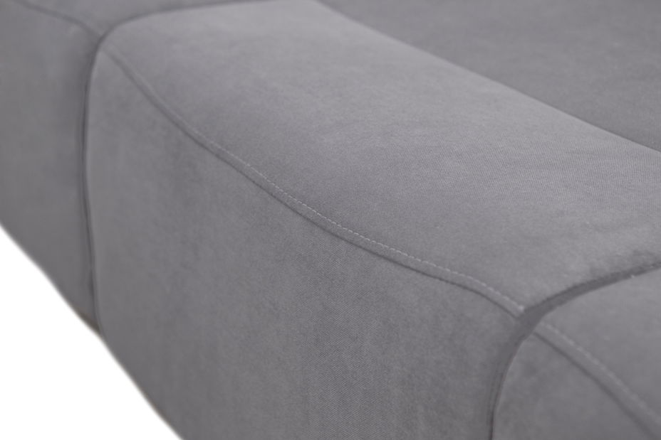 Pohovka Alison (šedá) (s taburetkou)