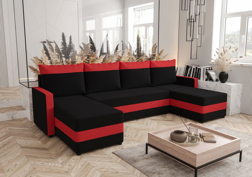 Rohová sedací souprava U Pure U Bis (hnědá + šedá)