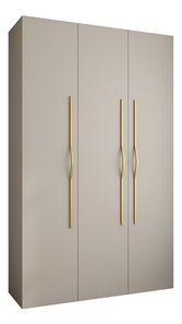 Šatní skříň 150 cm Carmela 50-2 (kašmír + zlatá)