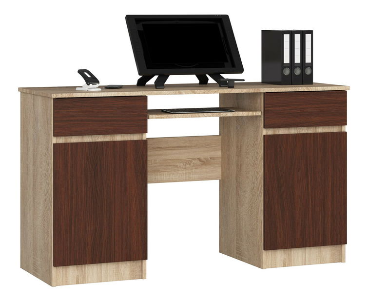 PC stolek Bahadur (dub sonoma + wenge)