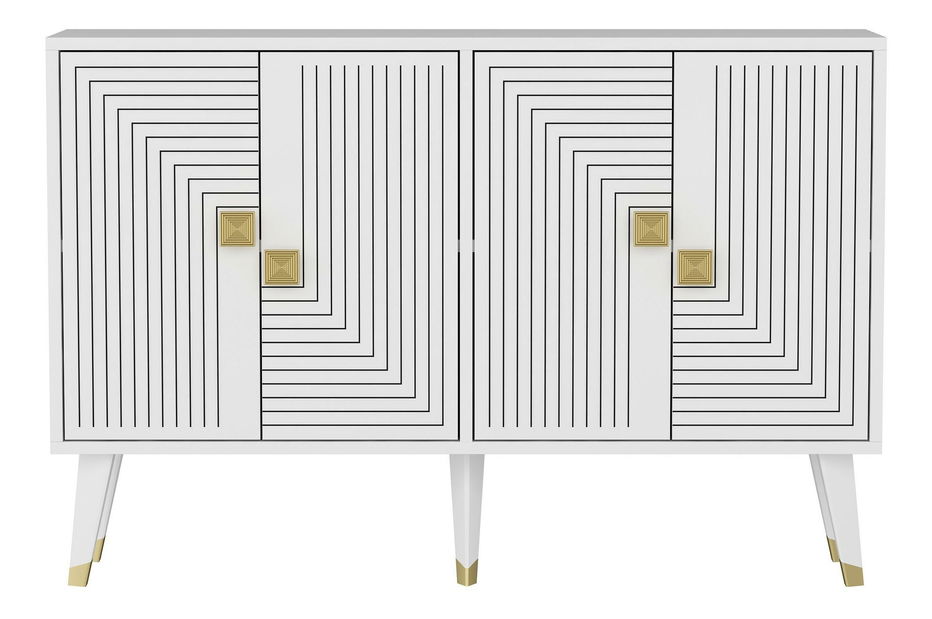 Skříňka Bimemi (bílá + zlatá)