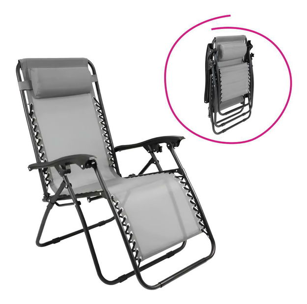 Zahradní křeslo Gerry new (světle šedá)