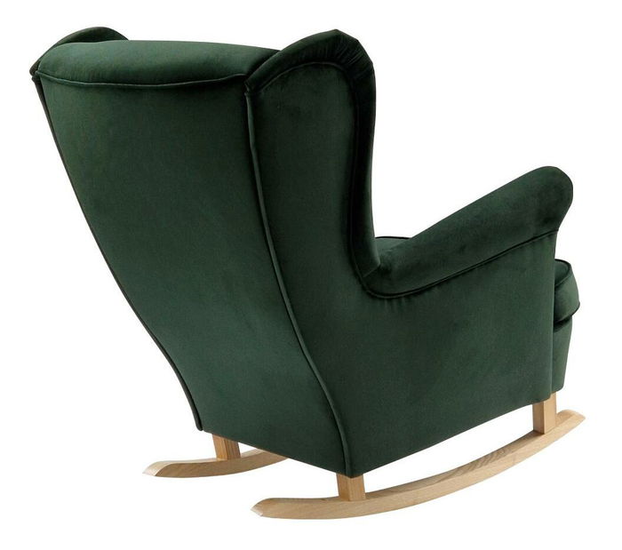 Houpací křeslo ušák Trasmitirle (zelená + buk)