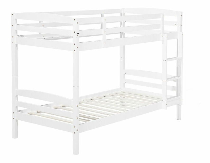 Patrová postel 90 cm RESPOND (bílá) (s roštem a úl. prostorem)