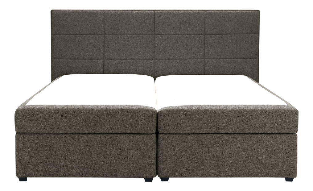 Manželská postel Boxspring 180 cm Revenant (hnědá) (s roštem a matrací) (s úl. prostorem)