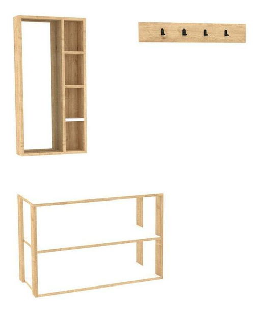 Předsíň Lolole (dub safírový + bílá)