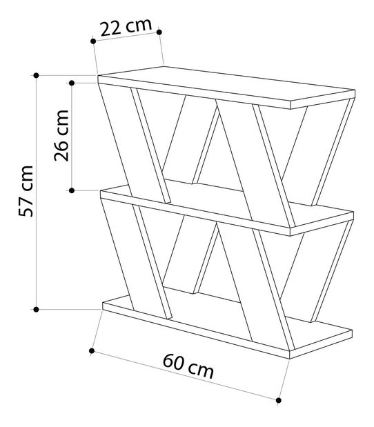 Příruční stolek Lazia (antracit)